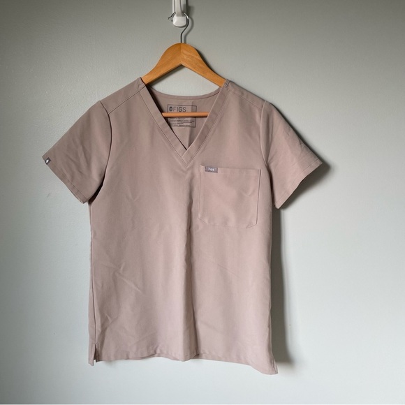 FIGS Tan Basic Scrub Top Size XS - Picture 1 of 7